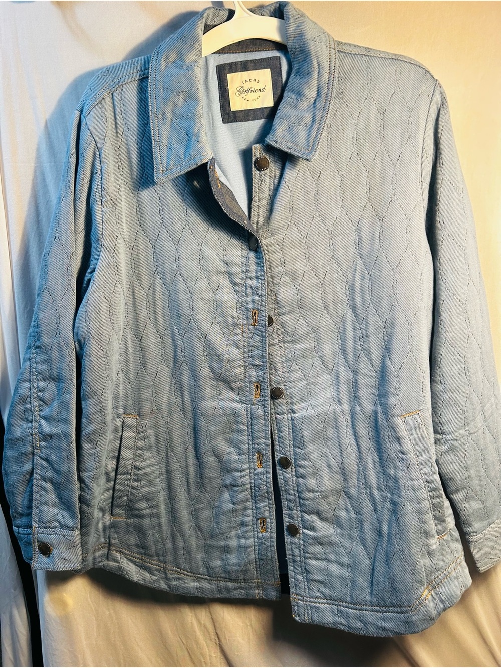 Jachs Light Blue Quilted Denim Jacket